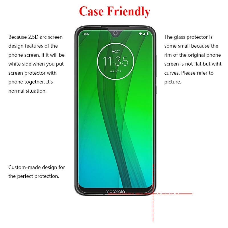 Protecteur d\'écran, Film en verre trempé pour Motorola One Action Fusion Plus Hyper Macro Vision Zoom sur Moto E 2020