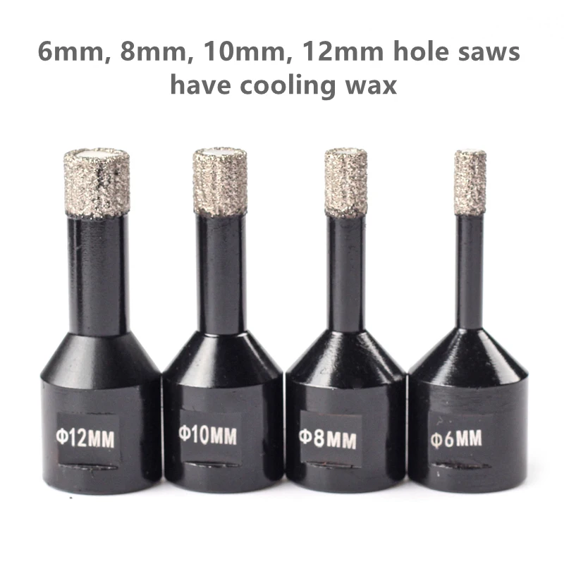 5-130mm M14 Gewinde Trocken-Vakuumgelöteter Diamant-Bohrkern für Marmor, Mauerwerk, Keramikfliesen, Granit und Marmor – Detail 10