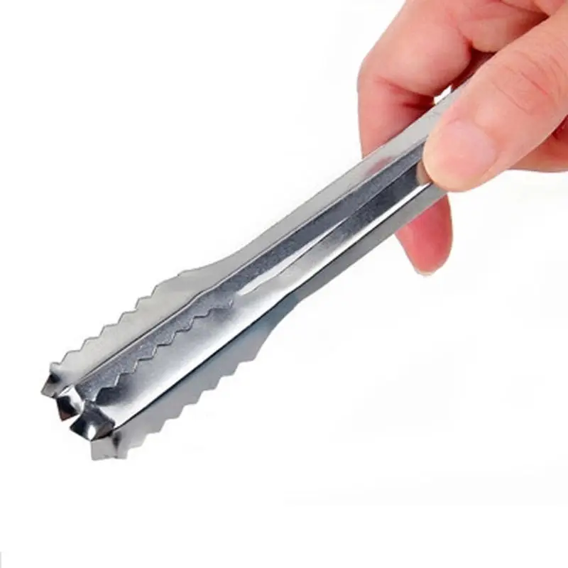 1pcs Good Quality Ice Tongs Tool Stainless Steel Barbecue BBQ Clip Bread Food Ice Clamp Bar Kitchen Accessories