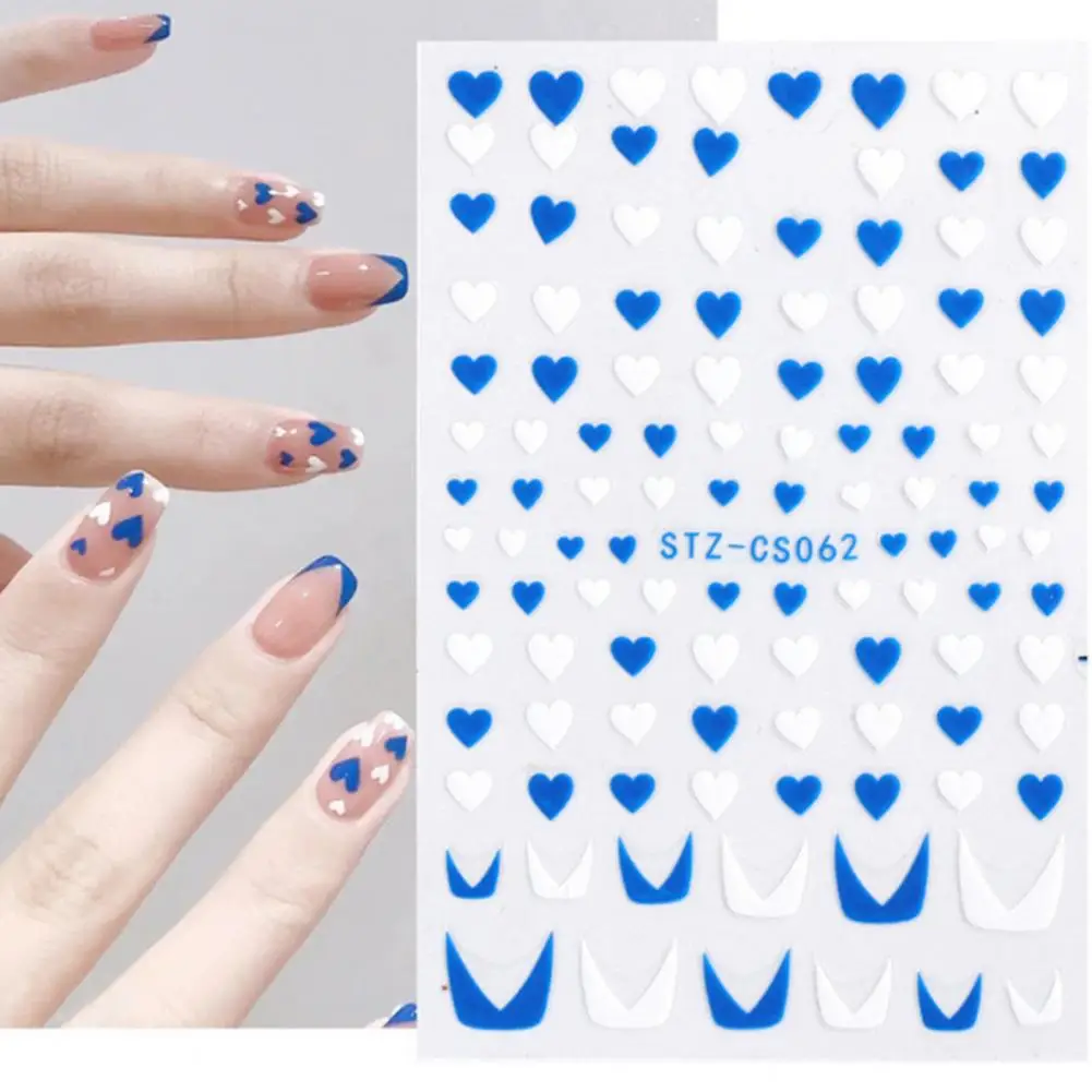 Nail Sticker Franse Stijl Diy Kleurrijke Lijn Decal Poeder 3D Transfer Slider Voor Manicure Nail Accessoires