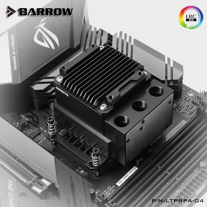 Barrow LTPRP-04 CPU 워터 블록 통합 펌프 및 저장소, 인텔 AMD X99 X299, 제트 마이크로채널 POM 버전용