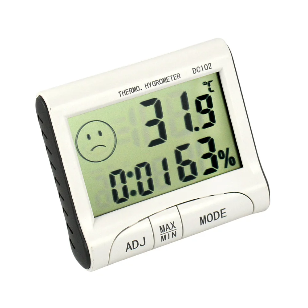 Indoor Room LCD Display Electronic Temperature Humidity Meter Digital Thermometer Hygrometer Weather Station Alarm Clock Gauge