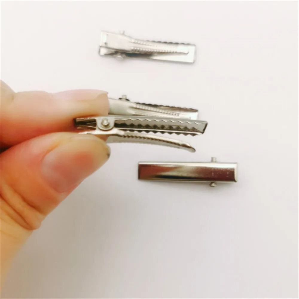 500PCS 40mm Metal Hair Alligator Clips with small Teeth Findings For DIY Jewelry Hair Style Tools Accessories