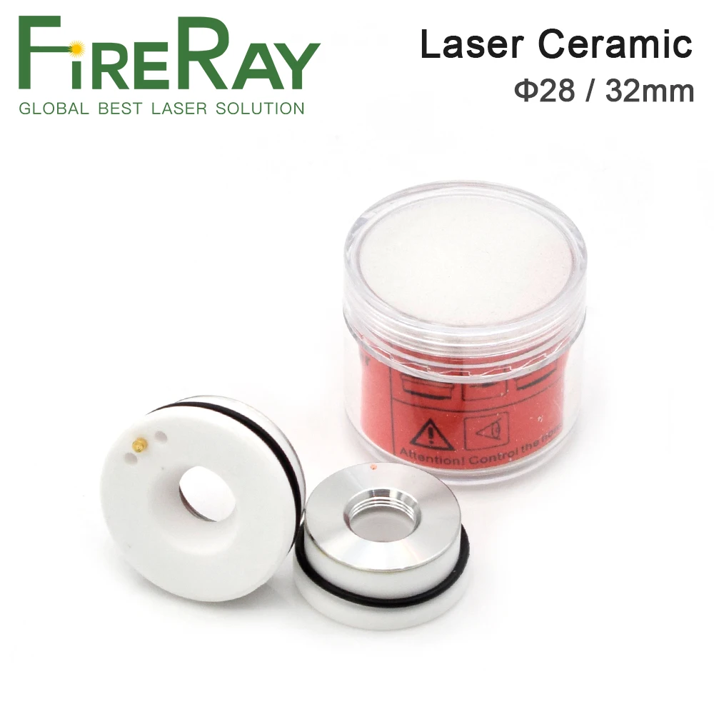 Imagem -02 - Máquina de Corte a Laser de Fibra Cerâmica Cabeça Bocal Titular Fireray Oem Precitec Lasermech Empower kt b2 Con Yag 28 mm 32 mm