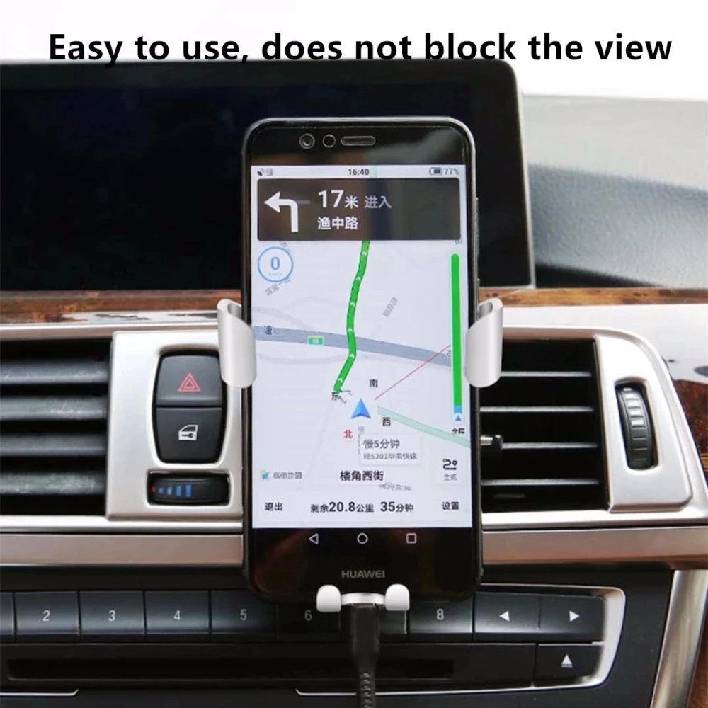 Универсальный гравитационный Автомобильный держатель для телефона с креплением на вентиляционное отверстие автомобиля держатель для мобильного телефона Подставка для iPhone Samsung