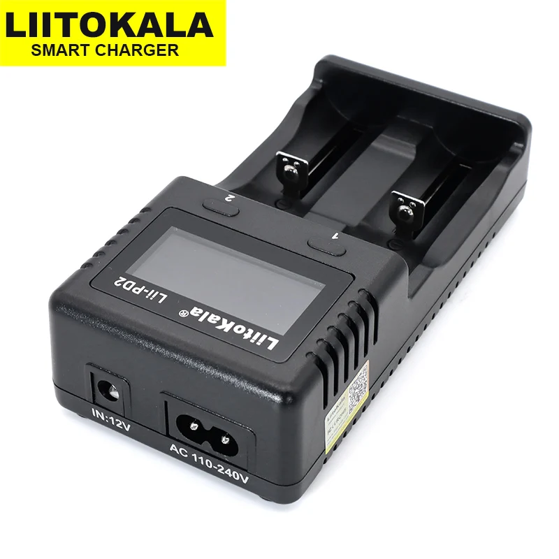 New LiitoKala Lii-PD2 battery Charger for 18650 26650 21700 18350 AA AAA 3.7V/3.2V/1.2V lithium NiMH batteries