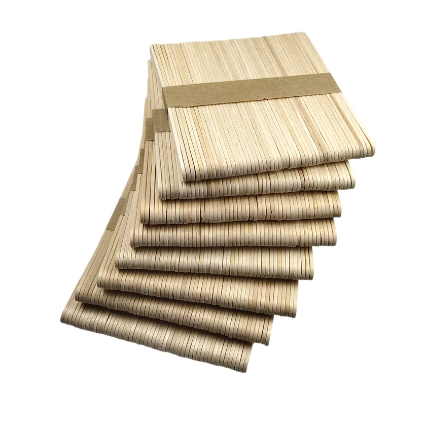 400 peças de Gelo Pop Picolé Varas Acessórios Varas de Madeira de Bétula Ice-lolly Vara Comprimento 114 milímetros Lotes 8 50 pçs/lote