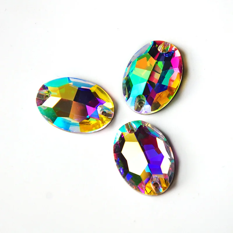 YANRUO 3210 Ovaler Glas-Strass mit flacher Rückseite, genähte Kristall-Strasssteine, DIY lose Steine für Schmuck, Basteln, Handarbeiten – Detail 25