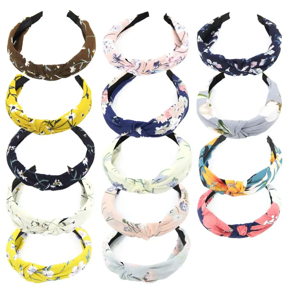 

1pc Flower Print Hairband Elastic Hair Head Hoop Bands Accessories Headband for Women headdress