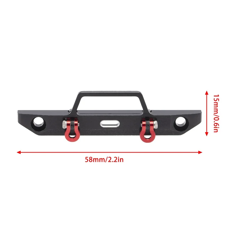 Replacement Upgrade Parts CNC Machined Aluminum Front Bumper For Axial SCX24 AX90081 1:24 Scale Deadbolt RC Crawler