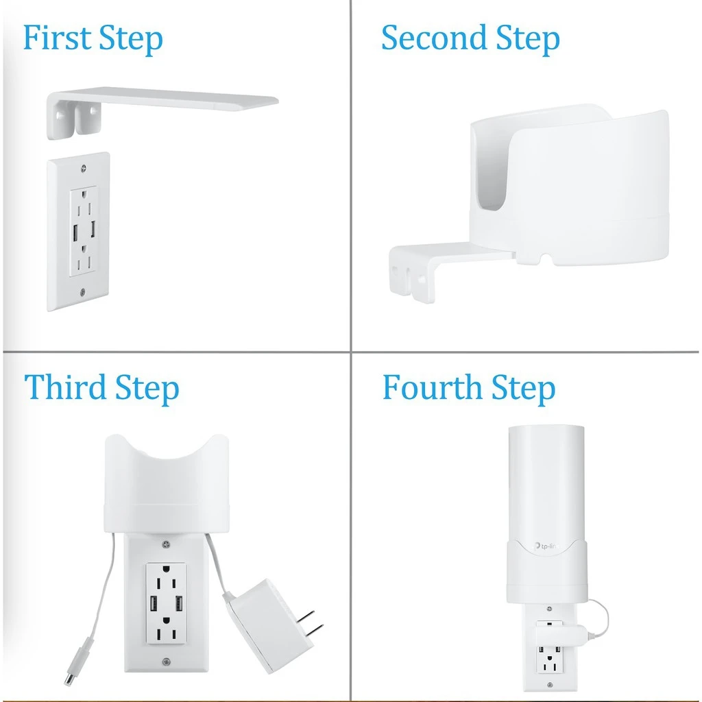 STANSTAR Wall Mount Holder for Deco M4/E4/P9 Whole Home Mesh WiFi System,  Bracket with Cord Management