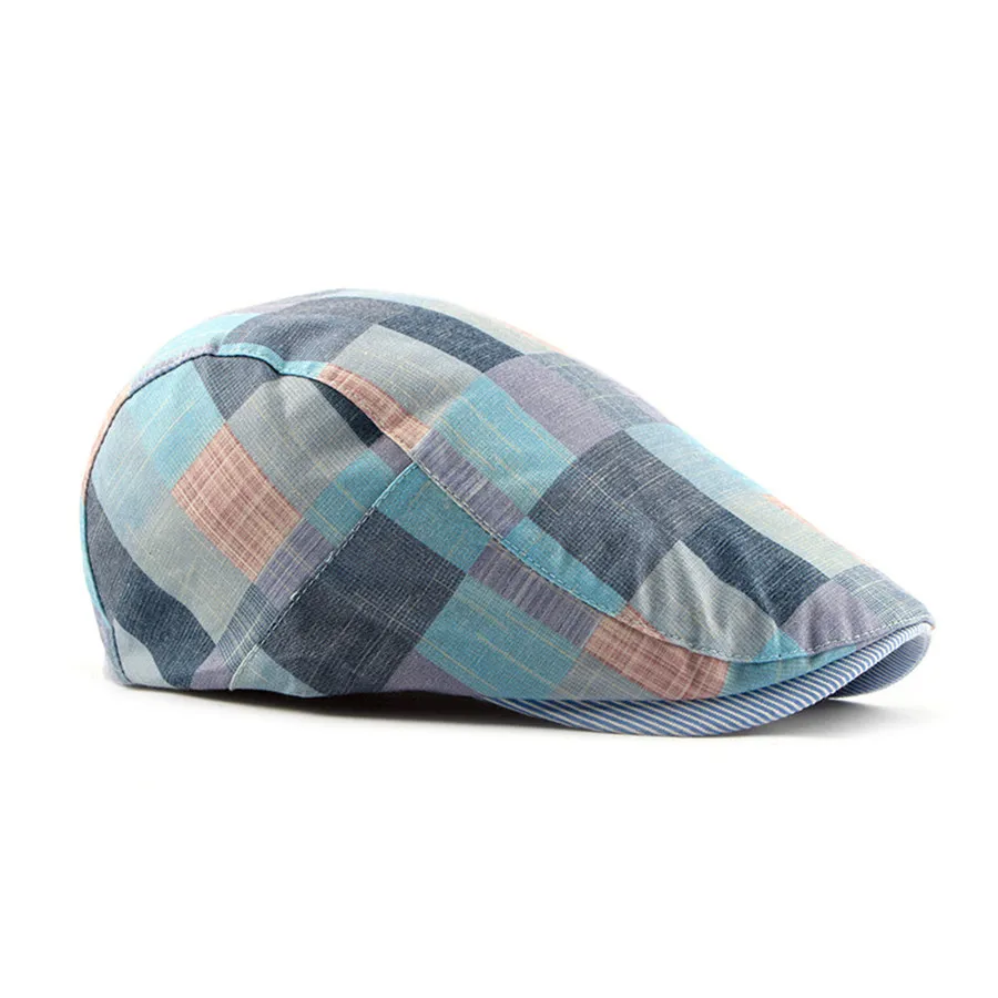 Men Women Classic Englad Style Plaid Berets Caps Casual Unisex Sports Caps Cotton Hats Boina Casquette Flat Cap Painter Cap