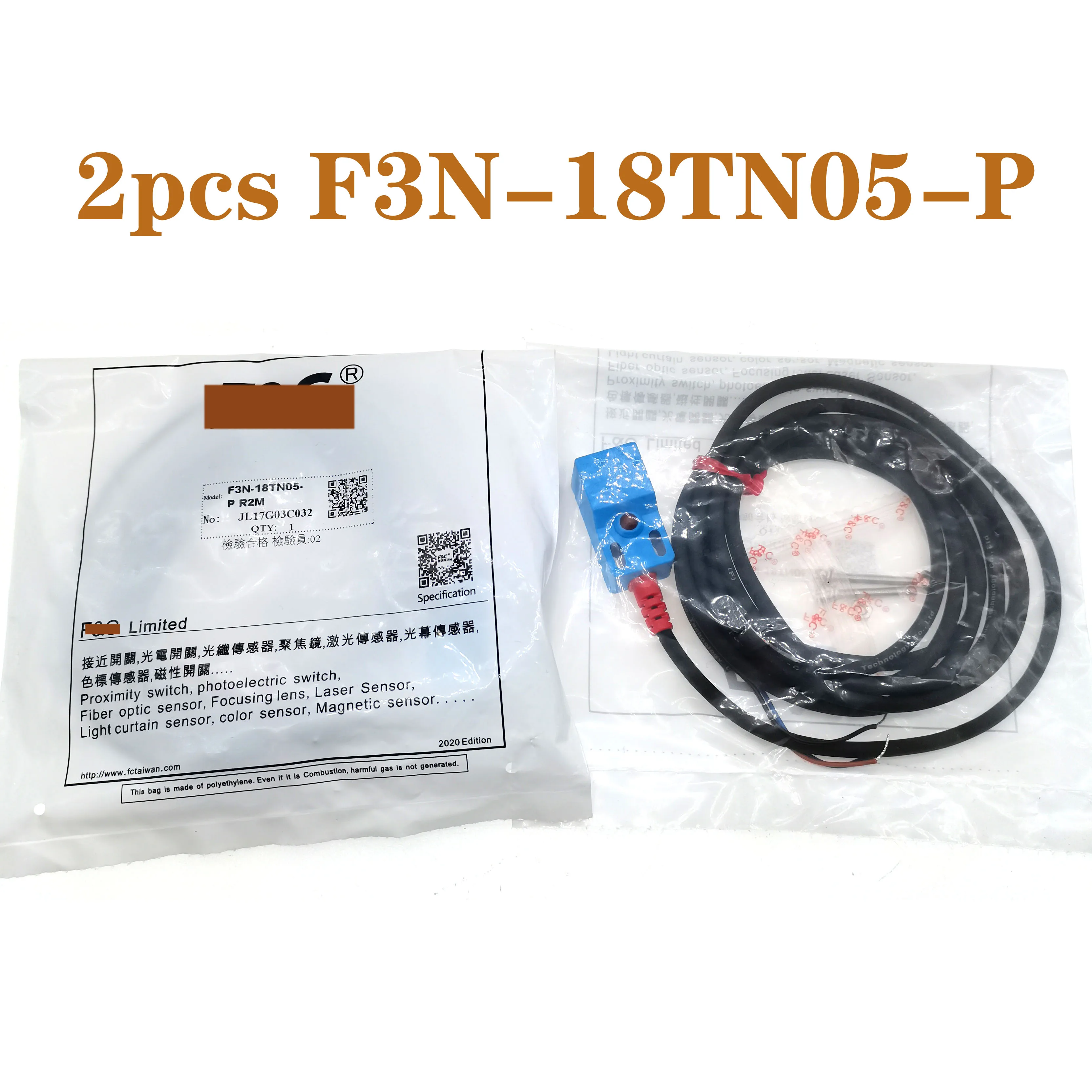 2pcs F3N-18TN05-N F3N-18TN05-N2 F3N-18TN05-P F3N-18TN05-P2 new original square proximity switch sensor