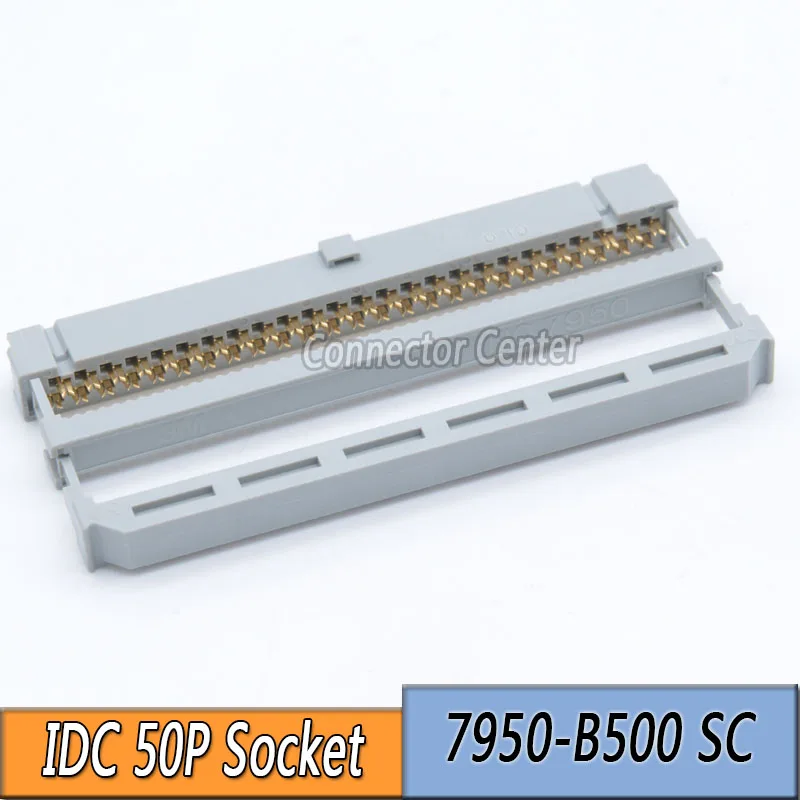 3M  FC IDC Female Header50P Socket Connector For 1.27mm Pitch Flat Cable7950-B500 SC