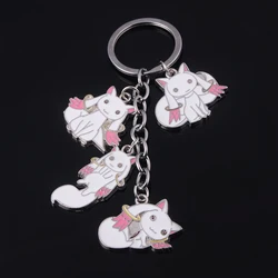 Anime Puella Magi Madoka Magica Keychain Cute Cartoon Incubator Qbay Pendant Keyring for Women Bag Car Accessories Jewelry