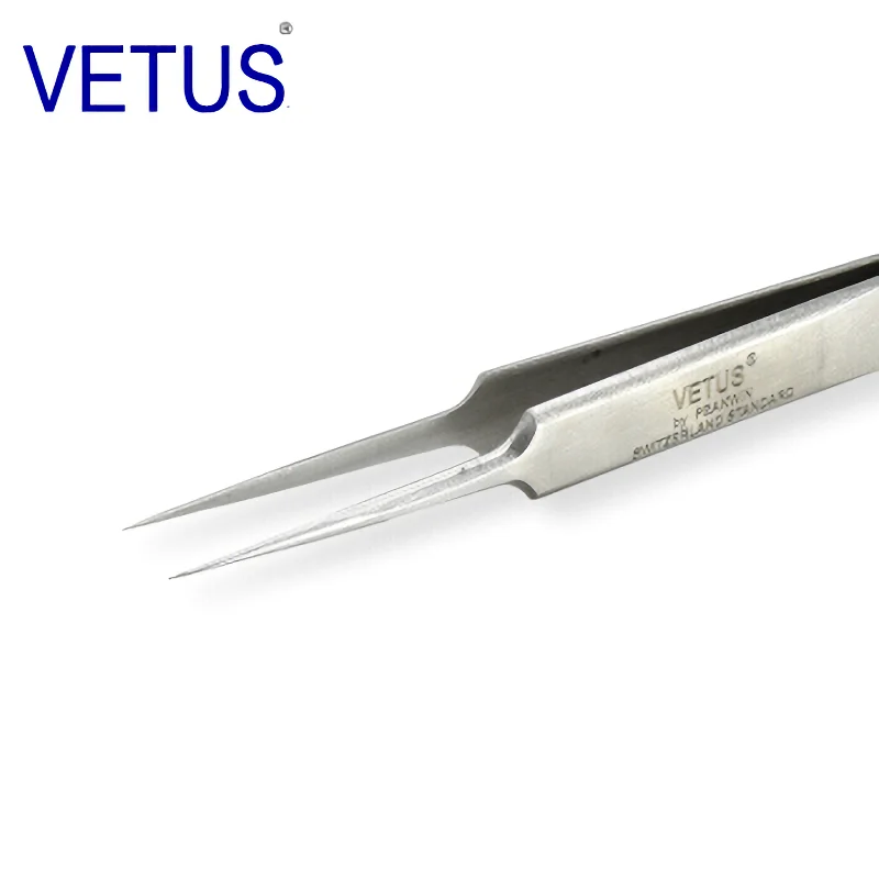 VETUS ST-14 (110mm) wysoka precyzyjna pęseta stal nierdzewna niemagnetyczne kwasoodporne szczypce rzęsy uroda narzędzia do Manicure