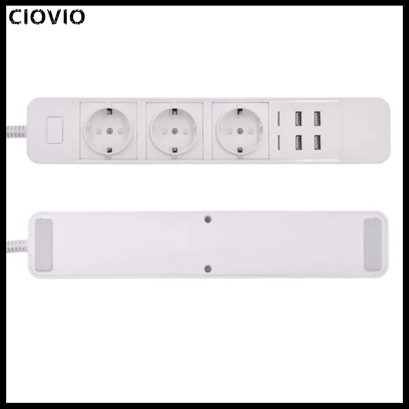 CIOVIO Smart Wifi Power Strip Surge Protector Multiple Sockets 4 USB Port Timer Voice Remote Control  socket plug powercube