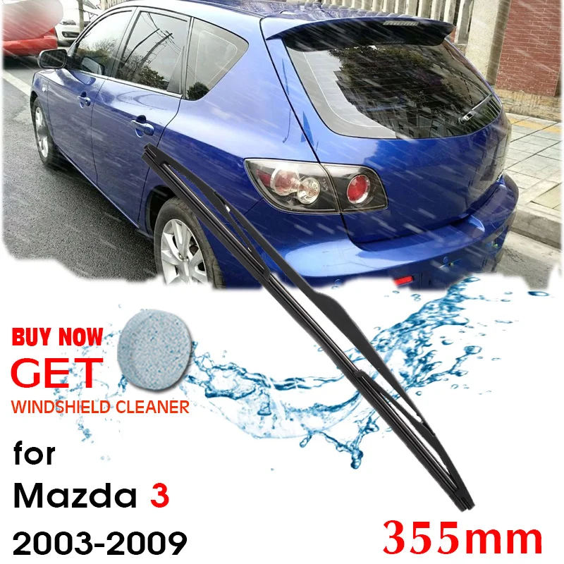 Car Wiper blade Rear Back Window Windscreen Windshield Wipers For Mazda 3 Hatchback 355mm 2003-2009 Auto Accessories