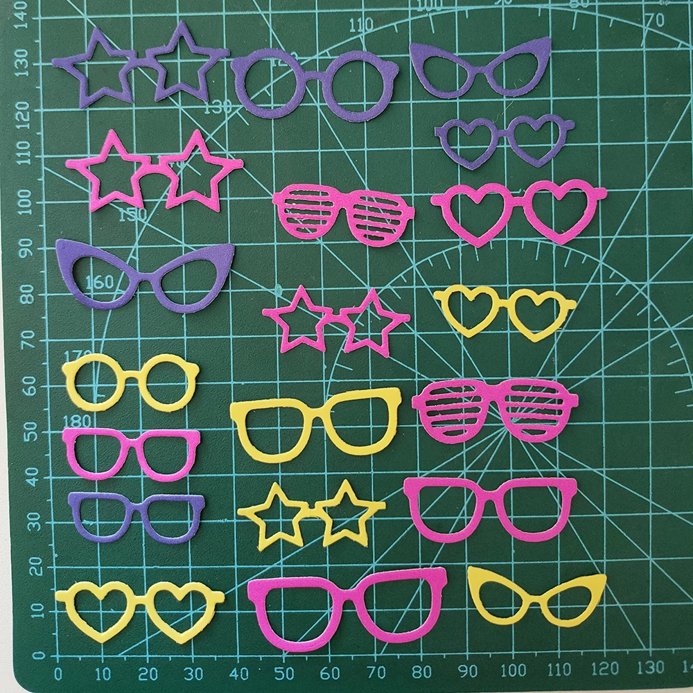 New 13 Pcs glasses metal cutting die mould scrapbook decoration embossed photo album decoration card making DIY handicrafts