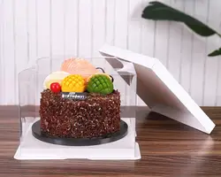 22*22*23cm Quadrato Bianco Nero Blu Rosa Scatola Della Torta per la Torta Di Compleanno Confezione Regalo della Madre giorno Contenitore di Torta