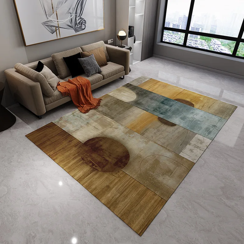 Retro Ink Living Room Bedroom Rug Light Luxury Style Coffee Table Floor Mat Bedside  Balcony Home Modern  Large Area  Blanket