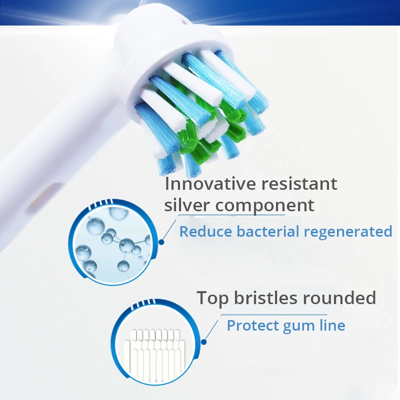 Đầu Bàn Chải Oral B Comtatiable Với Bàn Chải Đánh Răng Điện Oral-B Tay Cầm Nha Khoa Răng Kẹo Cao Su Sạch + 4 Tặng Thay Thế đầu Bàn Chải