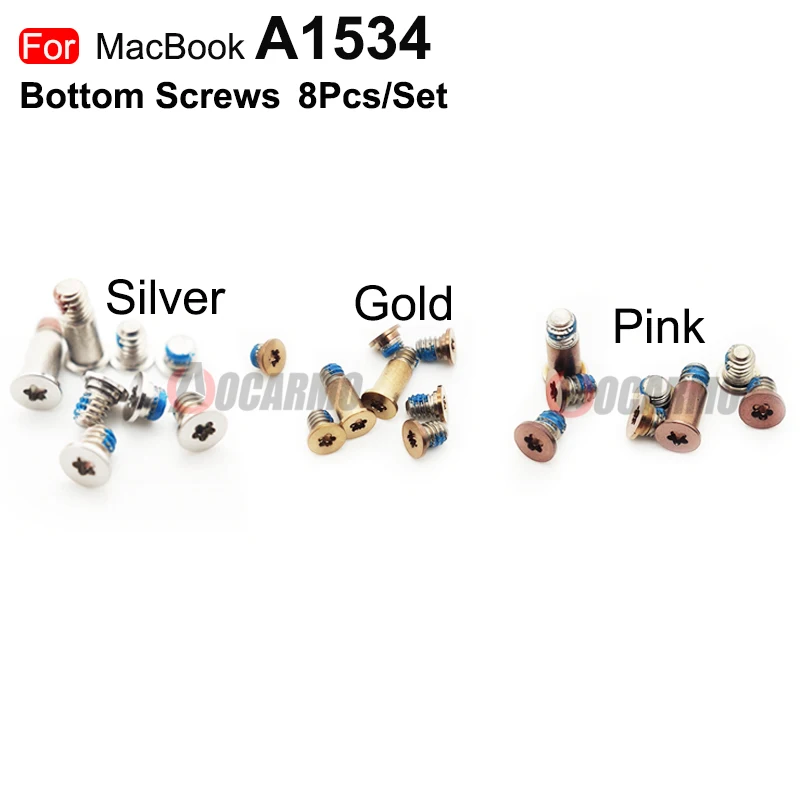 Silver Gold Pink Bottom Screws Back Cover Screw For MacBook A1534 Replacement Parts