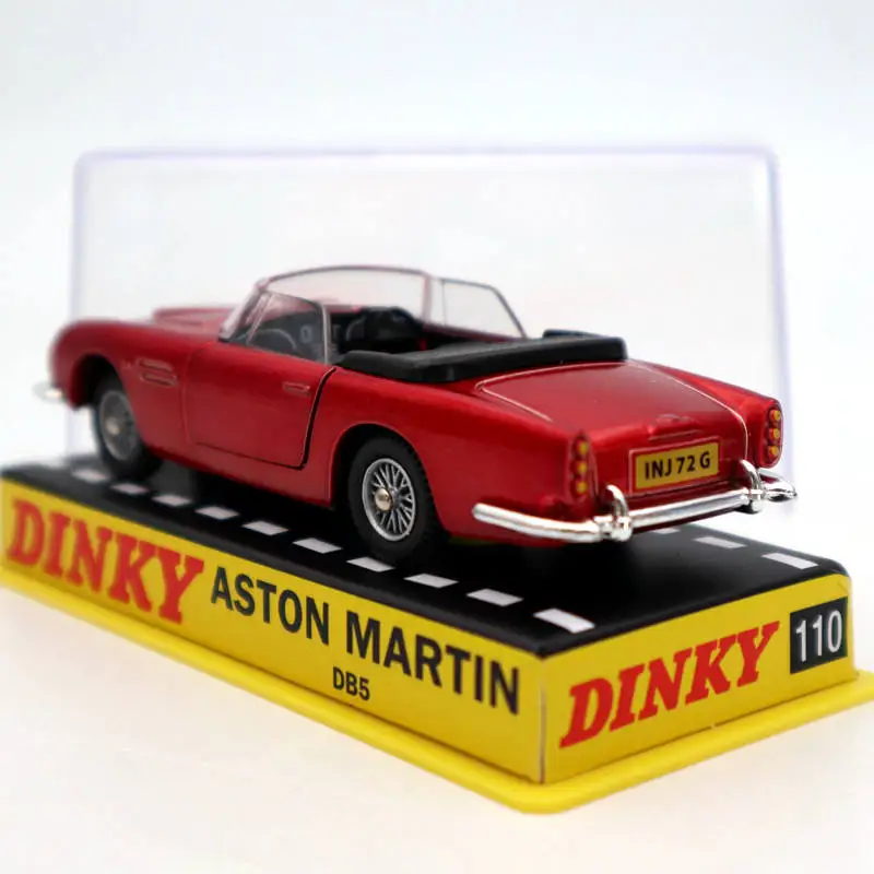 Atlas-Dinky toys 1/43 para Aston Martin, modelos rojos fundidos a presión, colección de regalos de coche, 110