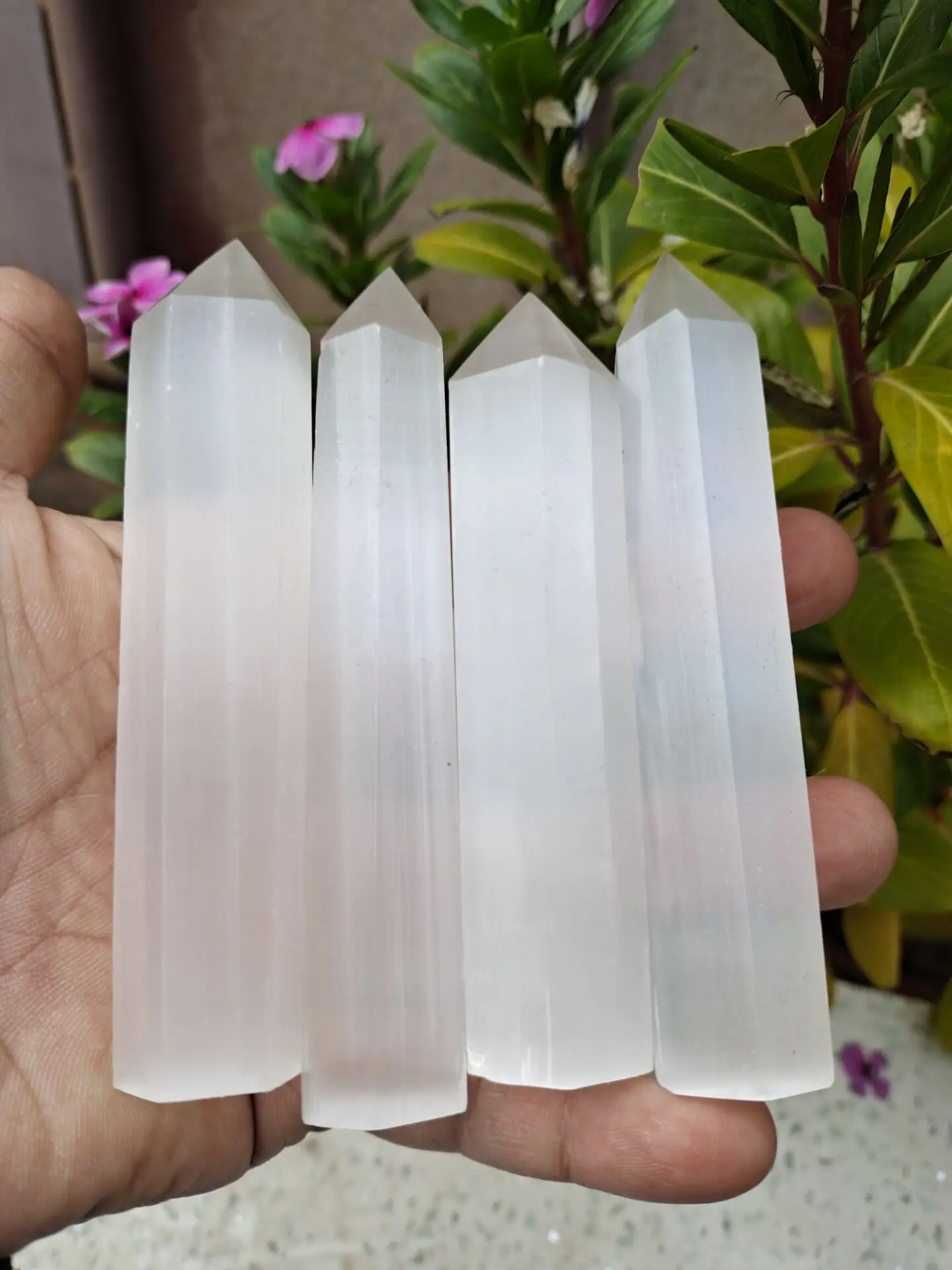 Selenite Polished Crystal Tower