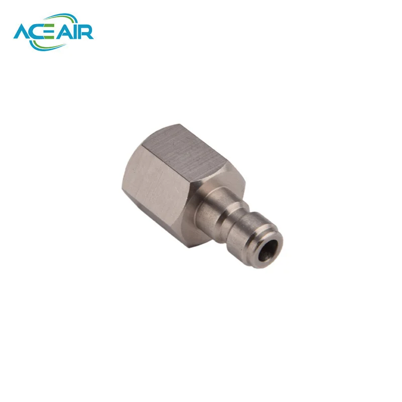 Acopladores rápidos de alta presión, enchufe hembra de acero inoxidable 4500PSI M10 1/8NPT 1/8BSPP, 2 uds./lote