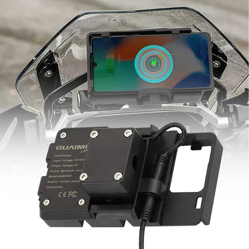 Wireless Charging Mobile Phone GPS Navigation Handlebar Holder Support Bracket For BMW R1250GS LC 1250GS Adventure Adv 2019 2020