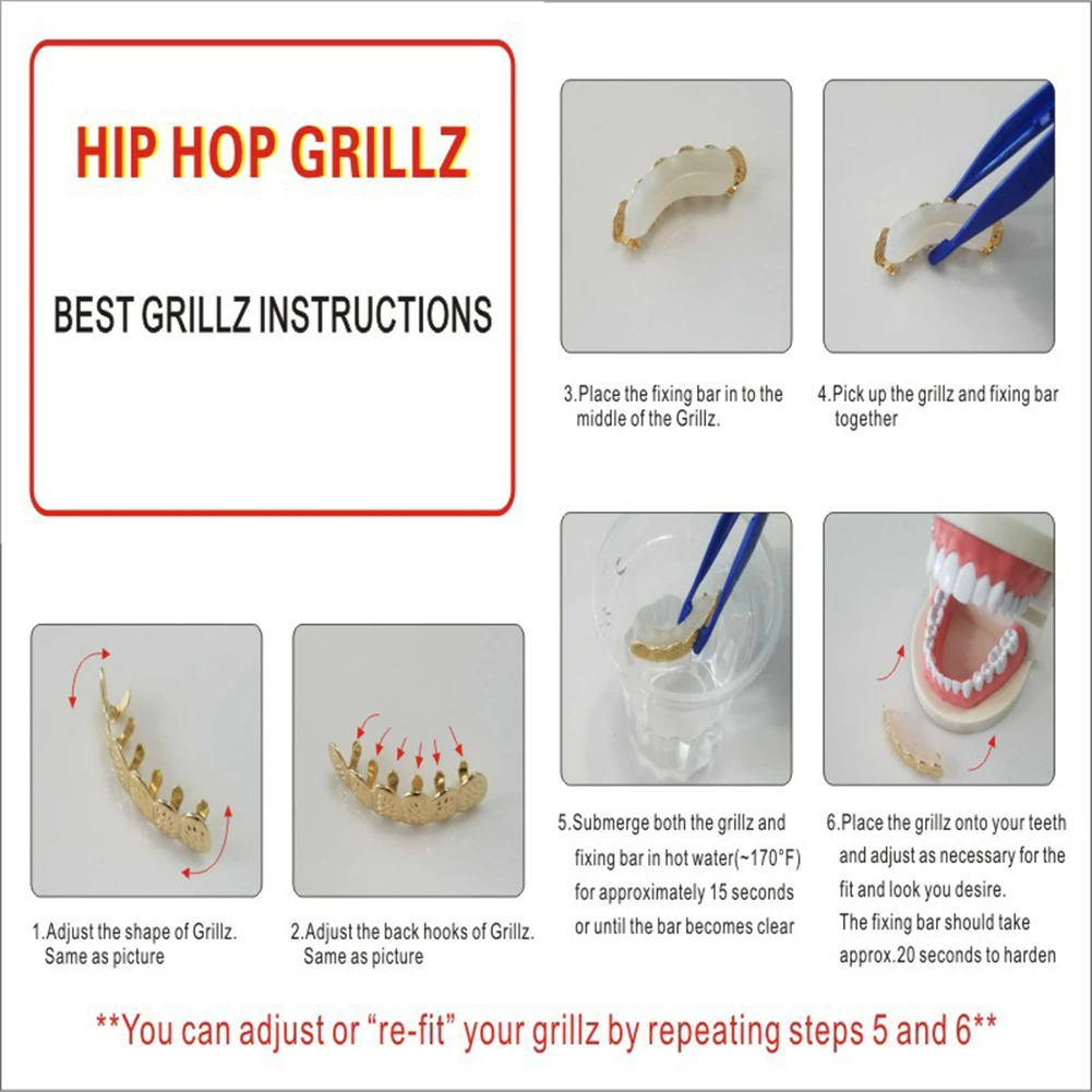 Unisex Hip Hop Teeth Caps Fashion Crystal Teeth Cover Decor Braces Grills Tooth Cap Cosplay Jewelry Body Piercing Accessories