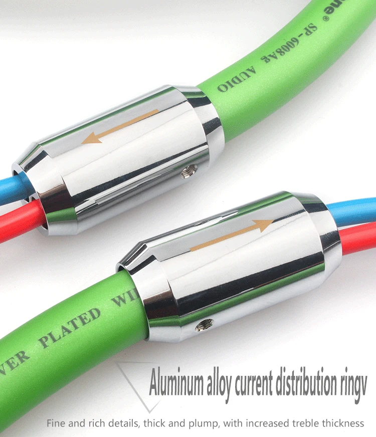 Cable de altavoz amplificador de línea central de altavoz chapado en plata hifi SP-6008Ag OCC cable de audio AV