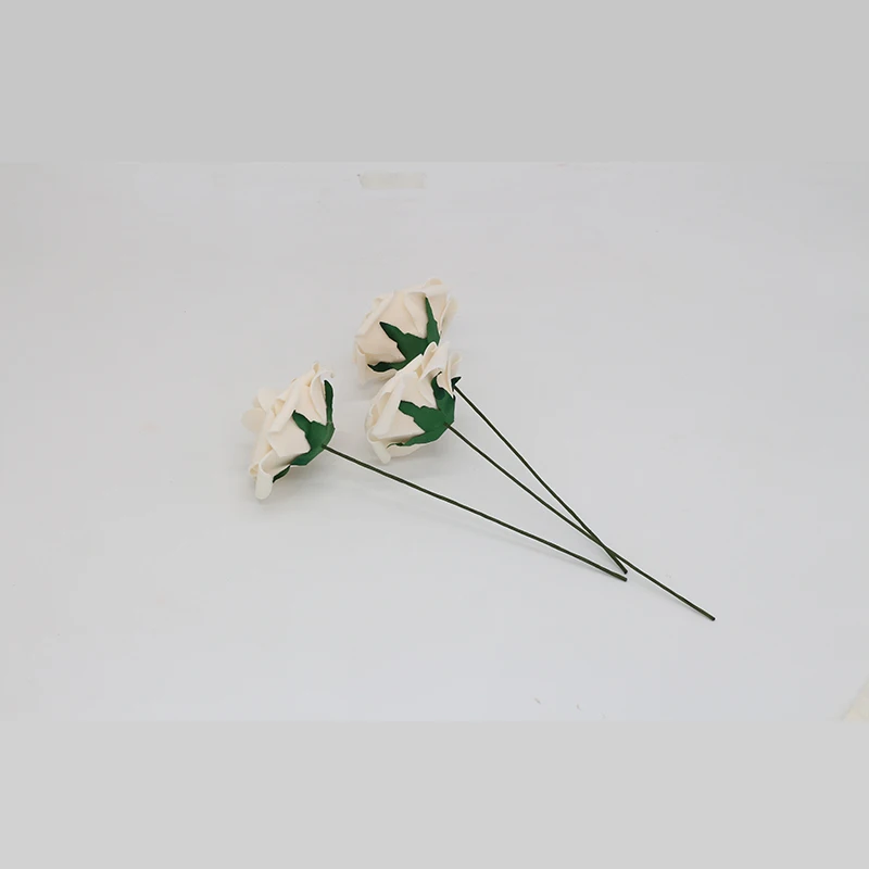 Off-White Wedding Flowers Ivory Champagne Roses Artificial 100 Stems For Wedding Centerpieces Floral Bridal Bouquet LNPE017