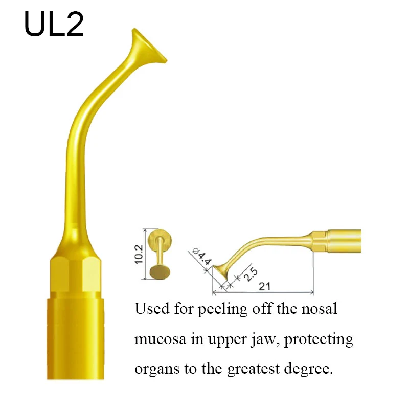 Vvvdental Piezo chirurgia podnośnik zatoki zestaw końcówek kompatybilny z rękojeści dzięcioła/Mectron chirurgii UL1/UL2 * 2/UL3/UL4/UL5