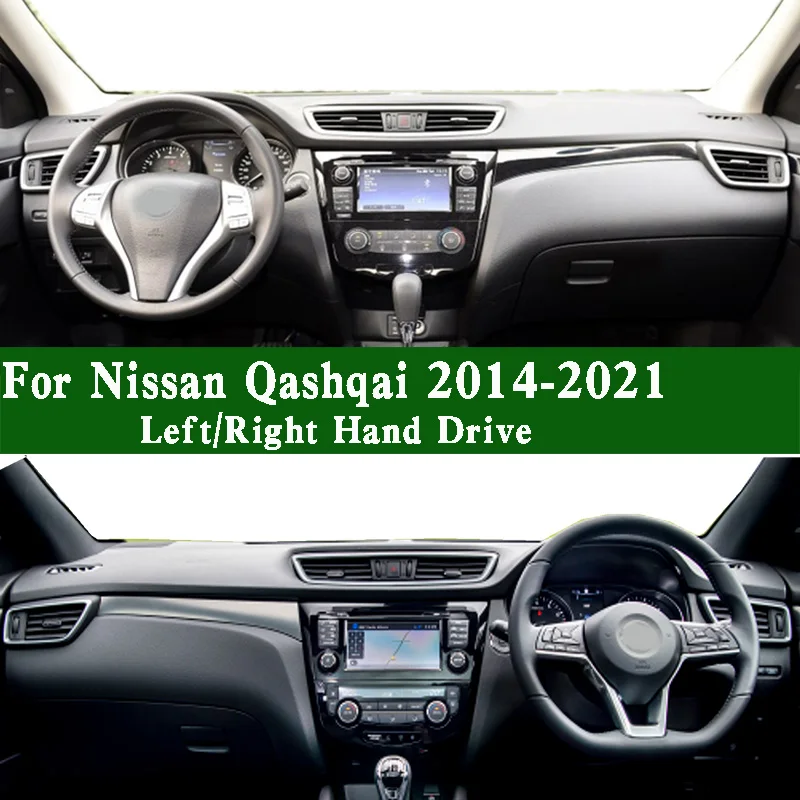 

For Nissan Qashqai II J11Z J11 J11R J11E 2014-2021 Dashmat Dashboard Cover Instrument Panel Sunscreen Insulation Anti-Dirt Pad