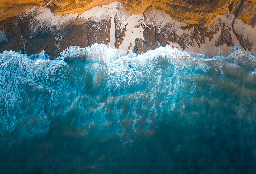 خلفية تصوير مموج البحر الأزرق اللامع ، خلفية المحيط ، البحرية ، الكبار ، طفل ، صبي وفتاة ، استوديو الصور