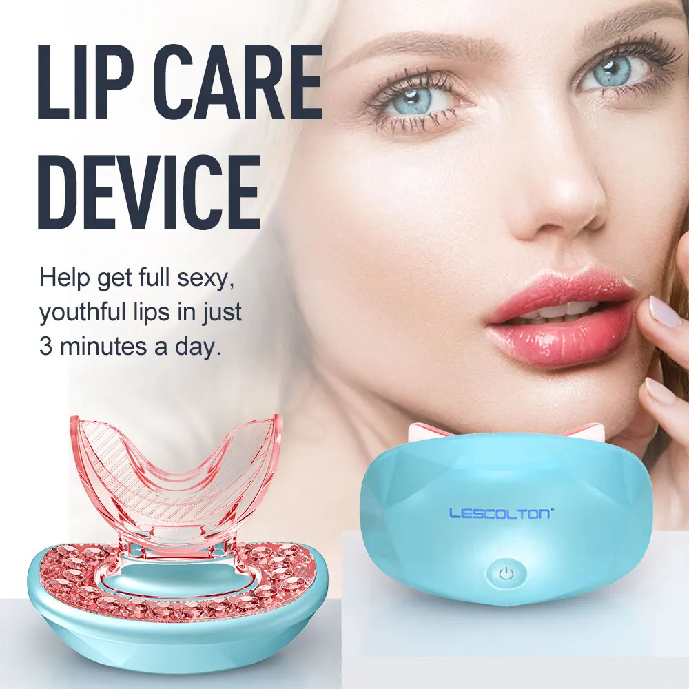 ปั๊ม Fuller ไฟฟ้า Lip Plumper LED Light Therapy Enhancer เซ็กซี่หนาริมฝีปาก Plumping เครื่องมือปาก Enhancer ขนาดใหญ่หนา