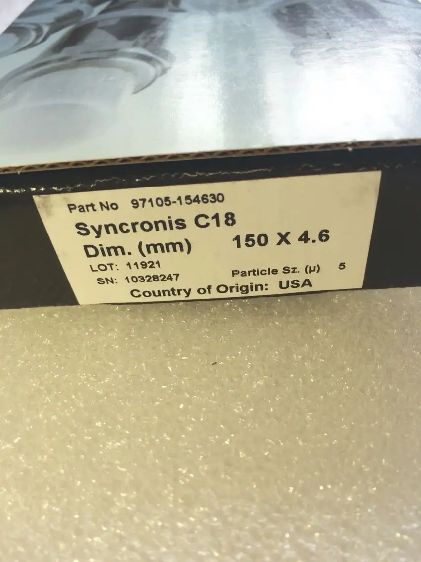 

For THERMO LC Column 97105-154630 Syncronis C18 150 x 4.6 Thermoelectric Thermo