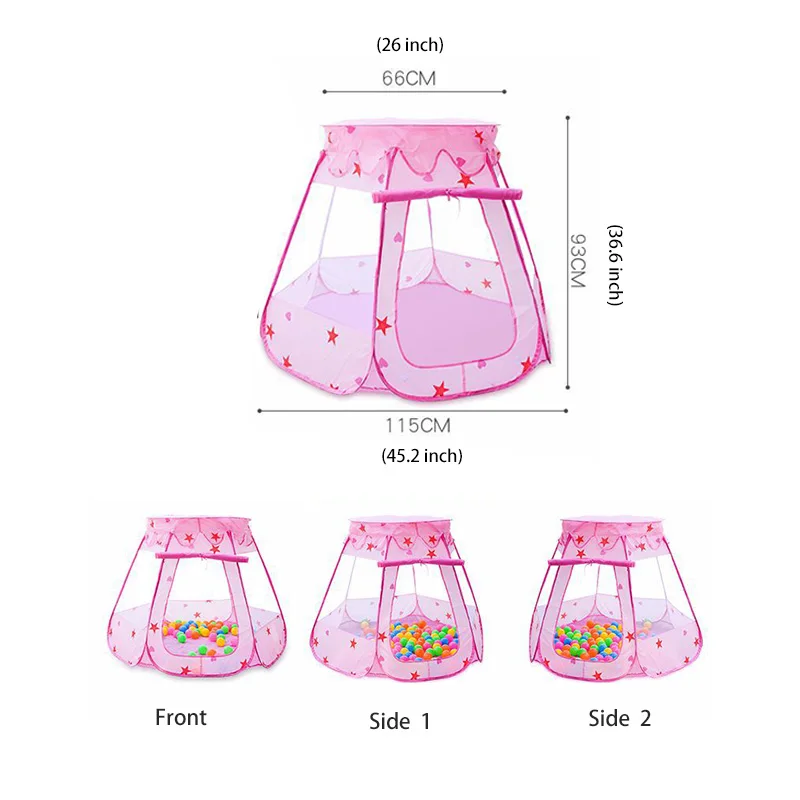 Детский манеж, портативное ограждение для детей, детская складная Игровая палатка для девочек, Замок принцессы, бассейн с шариками, ограждение для детского манежа