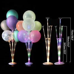 LED Ballon stand column with Glow lights string with Wedding home decoration Adult Birthday party decor kids balloon gift globos