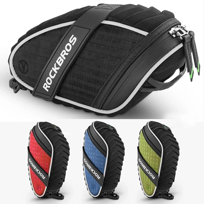 ROCKBROS Rainproof Bicycle Bag Shockproof Bike Saddle Bag For Refletive Rear Large Capatity Seatpost MTB Bike Bag Accessories