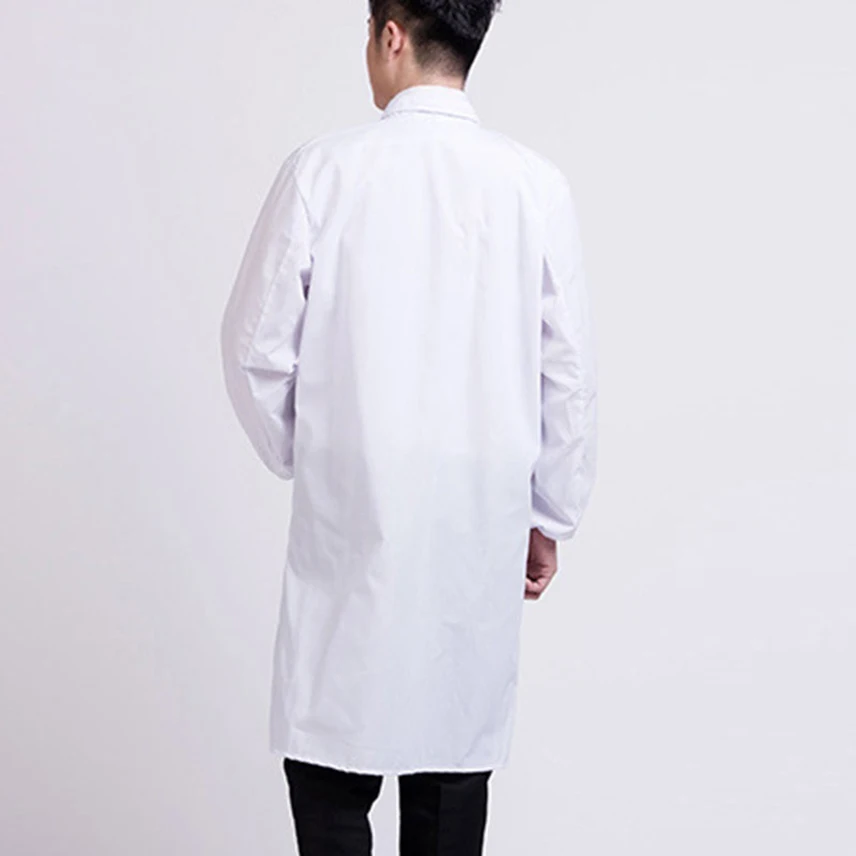 Unisex Lab. Coat Surgical Uniform Woman Smart Doctor  Long Sleeve White Lab Coat Hospital Sanitary Jacket Woman Summer Thin