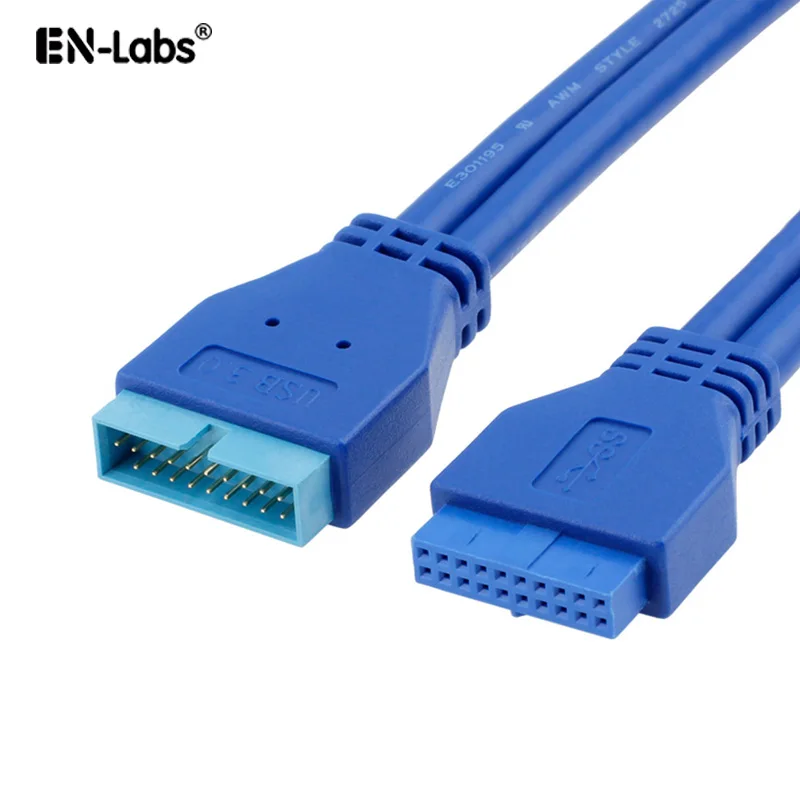 USB 3.0 Motherboard 20 Pin Header Extension Adapter Cable, USB Double Connector Female to Female Extender,20pin USB3 Cable 50CM