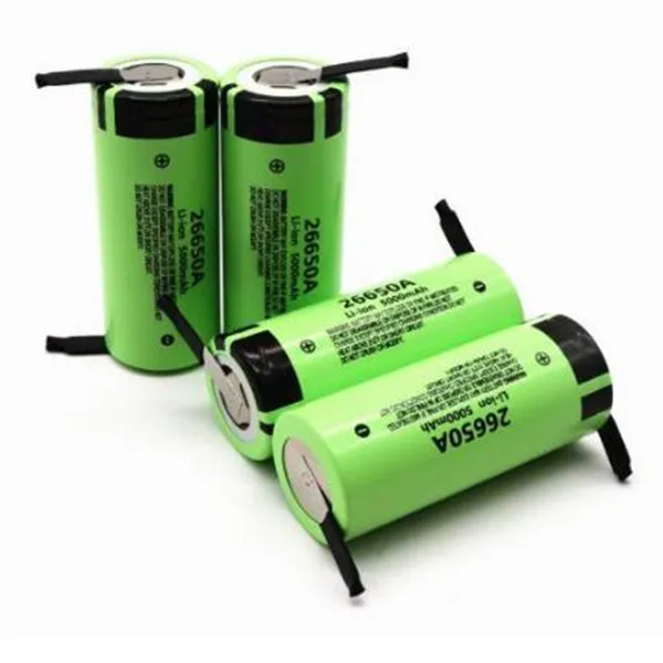 GTF 26650 Battery 3.7V 5000mah Rechargeable Li-ion Battery 26650A for Panasonic for flashlight +DIY Nickel Sheets High Capacity