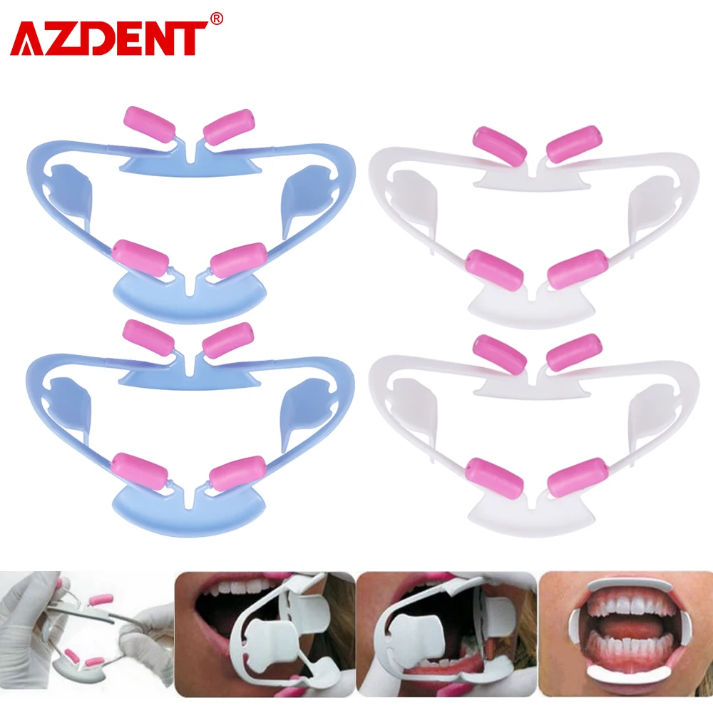 4pcs Dental Lip Retractor 3D Mouth Opener Plastic Dental Cheek Lip Retractor Dentist Tools