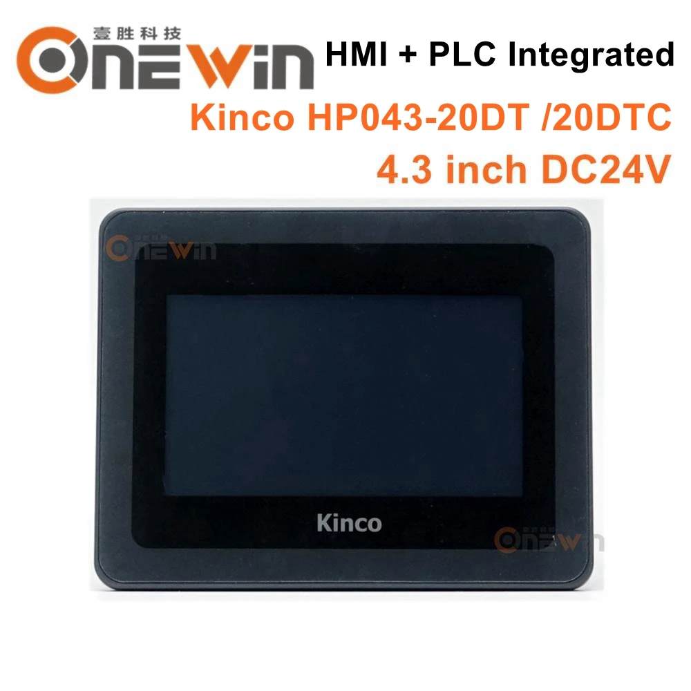 

Kinco HP043-20DT /20DTC HMI PLC All In One 4.3 inch Touch Screen With Programmable Controller Integrated Panel DI9 DO9 2AI RS485