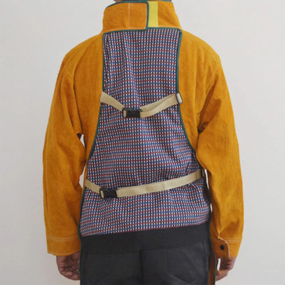 Cowhide Welders Aprons Flame Retardant Anti-Scalding Long Sleeve Blacksmith High Temperature Apron Welder Protect Clothing