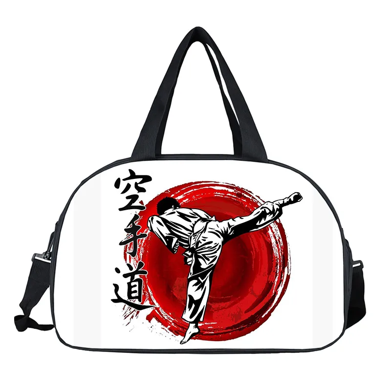 Imagem -06 - Bolsa de Viagem Artes Marciais Judo Taekwondo Karatê Aikido Bolsa de Viagem Feminino Masculino Multifuncional Duffel Bolsa com Suporte