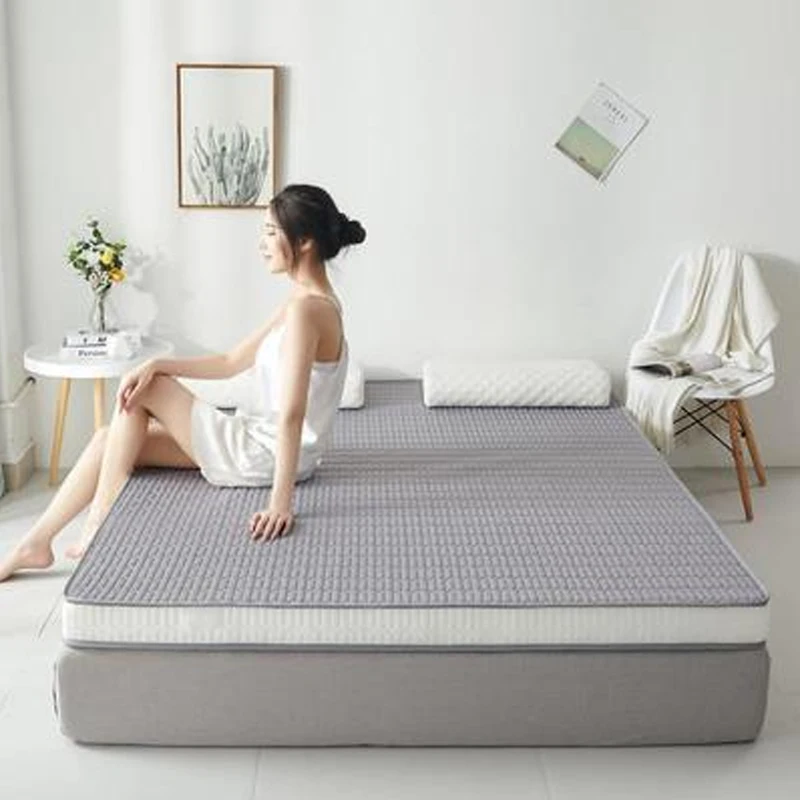 latex sponge filling Mattress Floor mat Foldable Slow rebound Tatami Cotton Cover Bedspreads thickness Twin King Queen Size